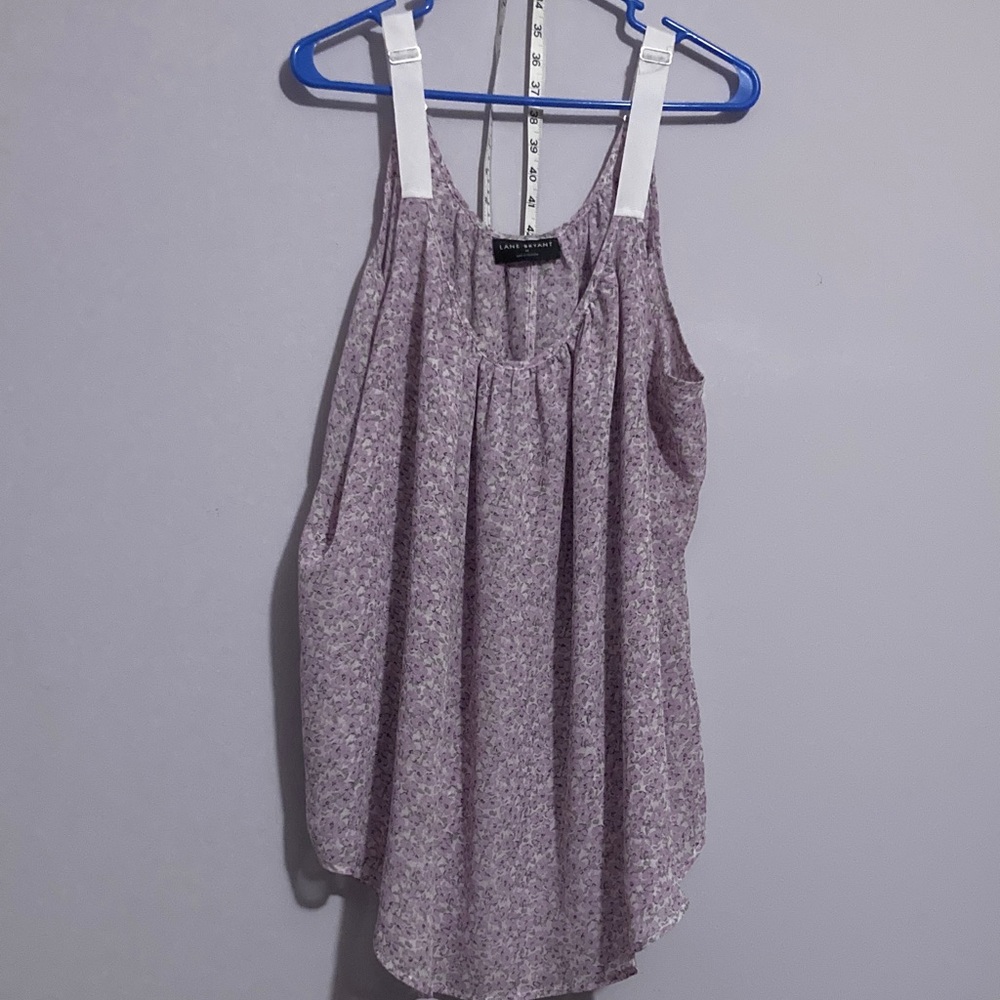 Lane Bryant Lavender Floral Blouse
